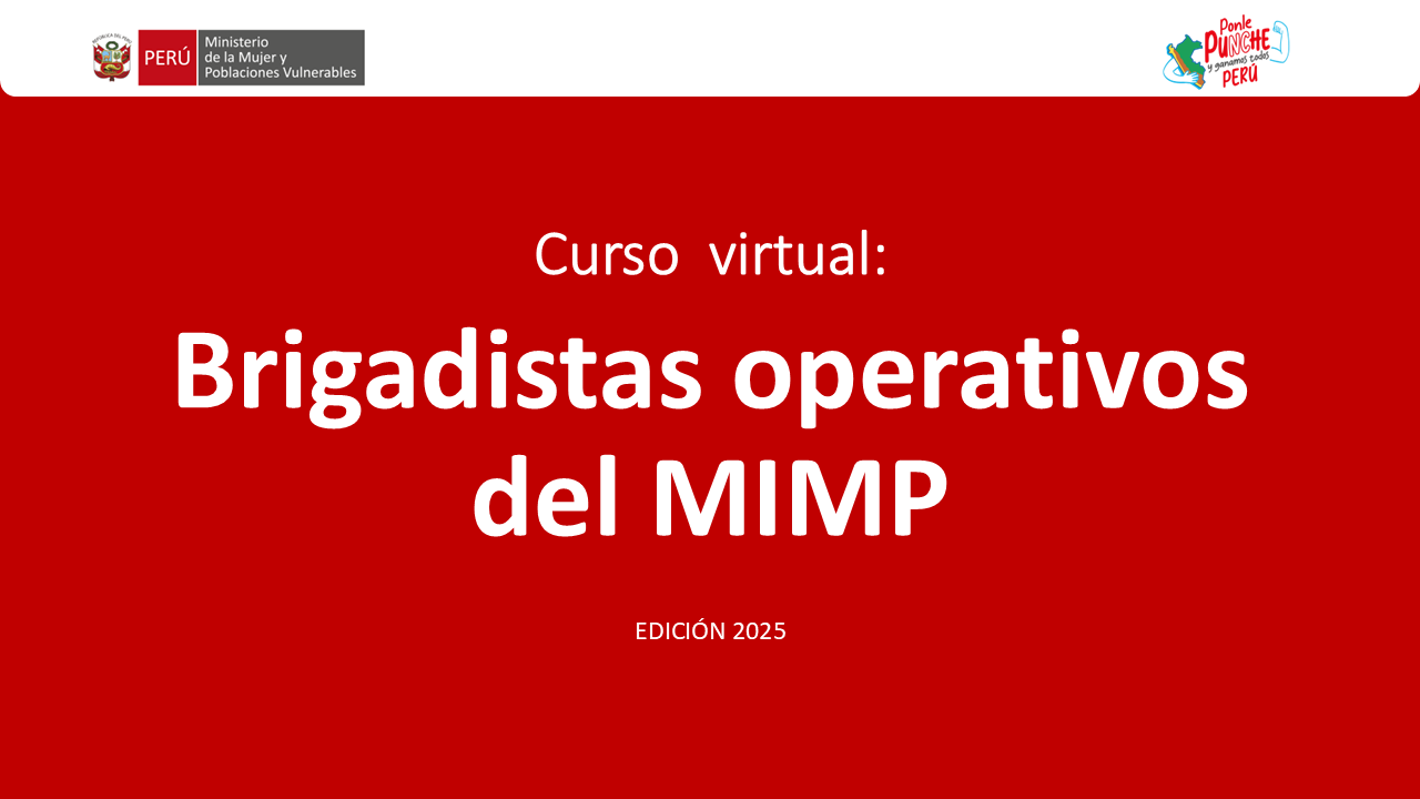 Brigadistas Operativos del MIMP